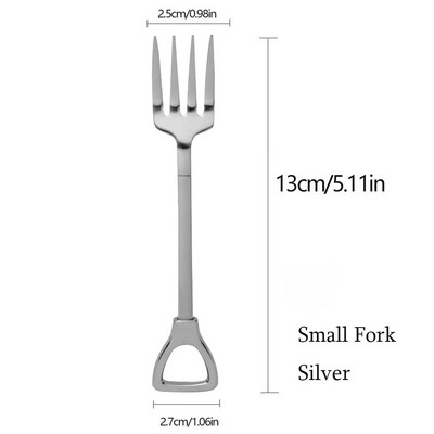 Hot Shovel Shape Παγωτό Κουτάλι & Πιρούνι Πολύχρωμο Κουτάλι Πιρούνι Μακρύ Λαβή Εργαλείο Καφέ Αξεσουάρ Κουζίνας Παγωτό