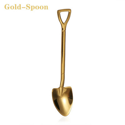 Hot Shovel Shape Παγωτό Κουτάλι & Πιρούνι Πολύχρωμο Κουτάλι Πιρούνι Μακρύ Λαβή Εργαλείο Καφέ Αξεσουάρ Κουζίνας Παγωτό