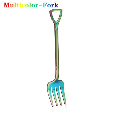 Hot Shovel Shape Παγωτό Κουτάλι & Πιρούνι Πολύχρωμο Κουτάλι Πιρούνι Μακρύ Λαβή Εργαλείο Καφέ Αξεσουάρ Κουζίνας Παγωτό
