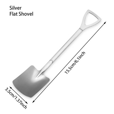 Hot Shovel Shape Παγωτό Κουτάλι & Πιρούνι Πολύχρωμο Κουτάλι Πιρούνι Μακρύ Λαβή Εργαλείο Καφέ Αξεσουάρ Κουζίνας Παγωτό