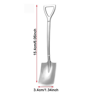 Hot Shovel Shape Παγωτό Κουτάλι & Πιρούνι Πολύχρωμο Κουτάλι Πιρούνι Μακρύ Λαβή Εργαλείο Καφέ Αξεσουάρ Κουζίνας Παγωτό