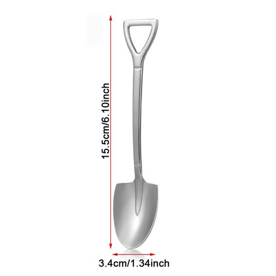 Hot Shovel Shape Παγωτό Κουτάλι & Πιρούνι Πολύχρωμο Κουτάλι Πιρούνι Μακρύ Λαβή Εργαλείο Καφέ Αξεσουάρ Κουζίνας Παγωτό