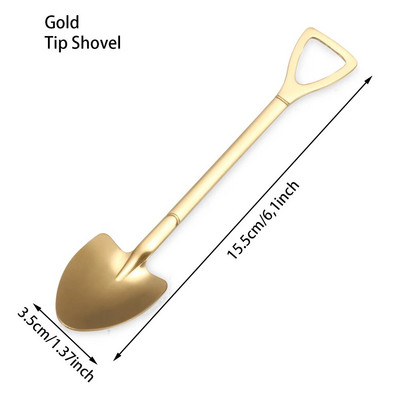 Hot Shovel Shape Παγωτό Κουτάλι & Πιρούνι Πολύχρωμο Κουτάλι Πιρούνι Μακρύ Λαβή Εργαλείο Καφέ Αξεσουάρ Κουζίνας Παγωτό