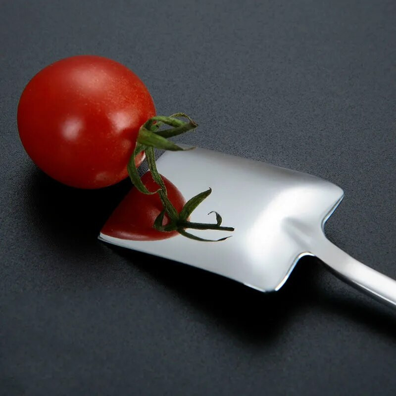 Kávékanál evőeszköz készlet rozsdamentes acél retro vaslapát fagylalt kanál kanál Kreatív kanál teáskanál divatos étkészlet