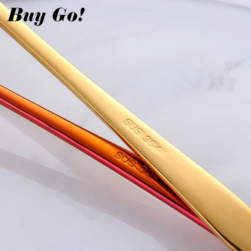 Kreatív tervezésű konyhai étkészletek 3 az 1-ben rozsdamentes acél színes Sporks desszert villa kanál tészta saláta gyümölcs edények