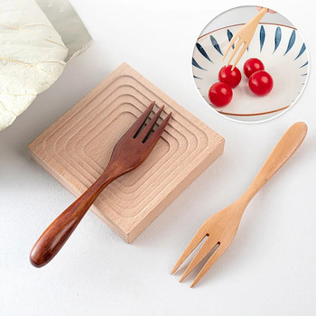 Ξύλινο πιρούνι φορητό μαγειρικό σκεύος εξωτερικής κουζίνας Εργαλεία από φυσικό μπαμπού Σούπα-κουταλάκι του γλυκού Flatware Αξεσουάρ κουζίνας