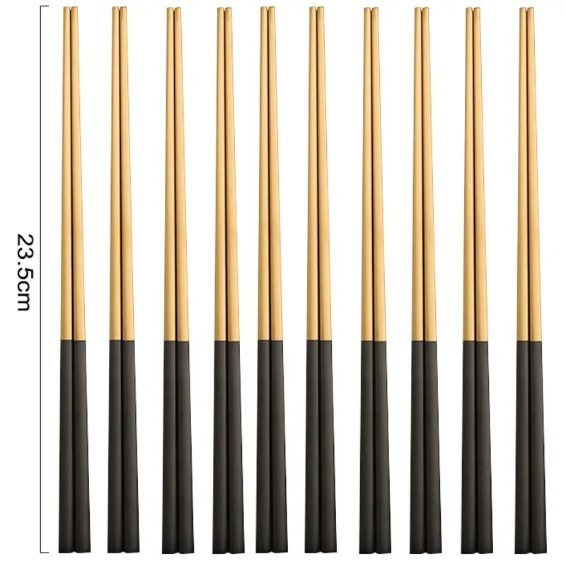 Rozsdamentes acél pálcika Többszínű, újrafelhasználható pálcika csúszásmentes ételpálcika Evőeszközök 21 cm-es pálcikák Evőeszközök Konyhai eszközök