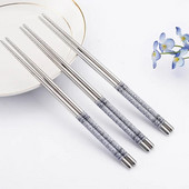 2 ζεύγη κινέζικα chopsticks από ανοξείδωτο ατσάλι Αντιολισθητικά σετ μπριζόλας από ανοξείδωτο ατσάλι, επαναχρησιμοποιήσιμα μπαστούνια τροφίμων Μπαστούνια σούσι κουζίνας