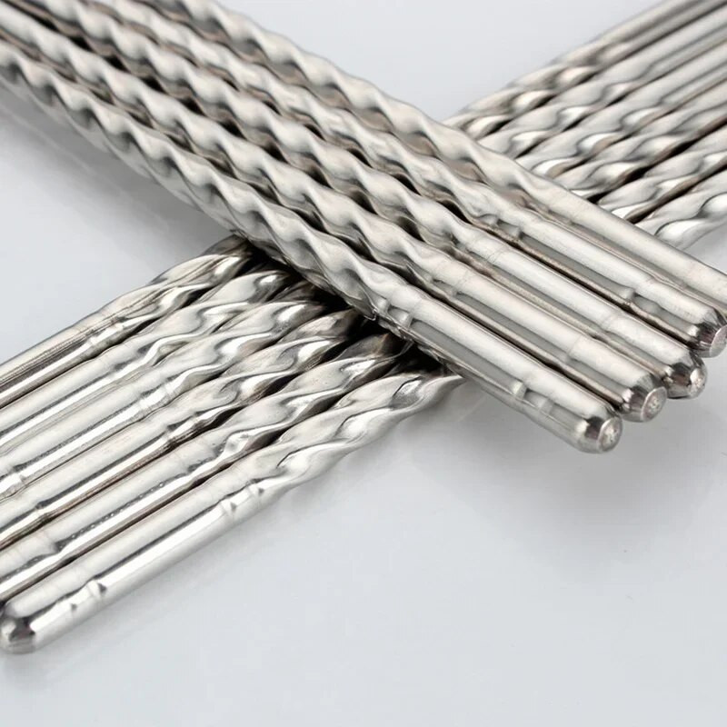 2 pár kínai rozsdamentes acél pálcika csúszásmentes rozsdamentes acél pálcika szett Újrafelhasználható ételpálcikák Konyhai sushi pálcikák