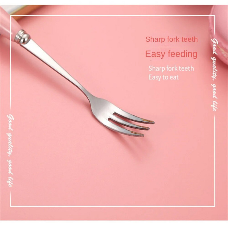 1db rozsdamentes acél kés villa kanál fagylalt desszert kanál Rajzfilm Kanálfesztivál étkészlet Ajándék gyerekeknek Konyhai eszközök