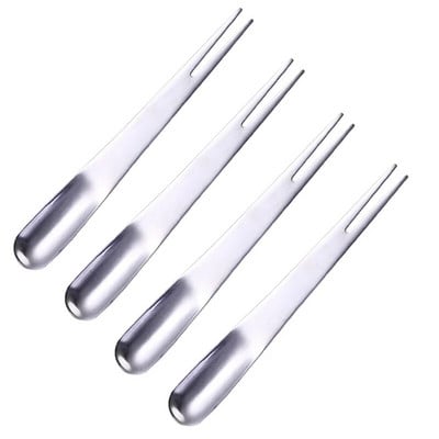 2/4 tk Spork magustoidukahvli lusikas mitmekordseks kasutamiseks roostevabast terasest kullast koogi magustoidu kahvlid lastele koogisalati köögi jaoks Bento toiduvalik