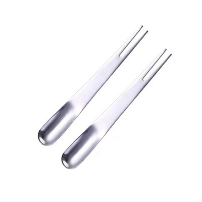 2/4 tk Spork magustoidukahvli lusikas mitmekordseks kasutamiseks roostevabast terasest kullast koogi magustoidu kahvlid lastele koogisalati köögi jaoks Bento toiduvalik