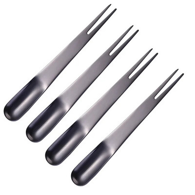 2/4 tk Spork magustoidukahvli lusikas mitmekordseks kasutamiseks roostevabast terasest kullast koogi magustoidu kahvlid lastele koogisalati köögi jaoks Bento toiduvalik