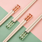 5 paari/merevaigune kirss Jaapani söögipulgad, antibakteriaalsed libisemisvastased lilled, sushi toidupulgad, karbis armsad söögipulgad
