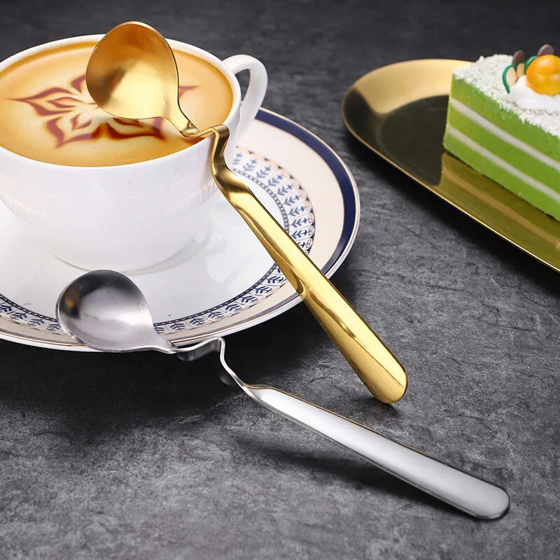 304 rozsdamentes acél akasztható teáskanál kis mini kávékeverő kanál cukor desszert fagylalt kanál étkészlet konyhai edények