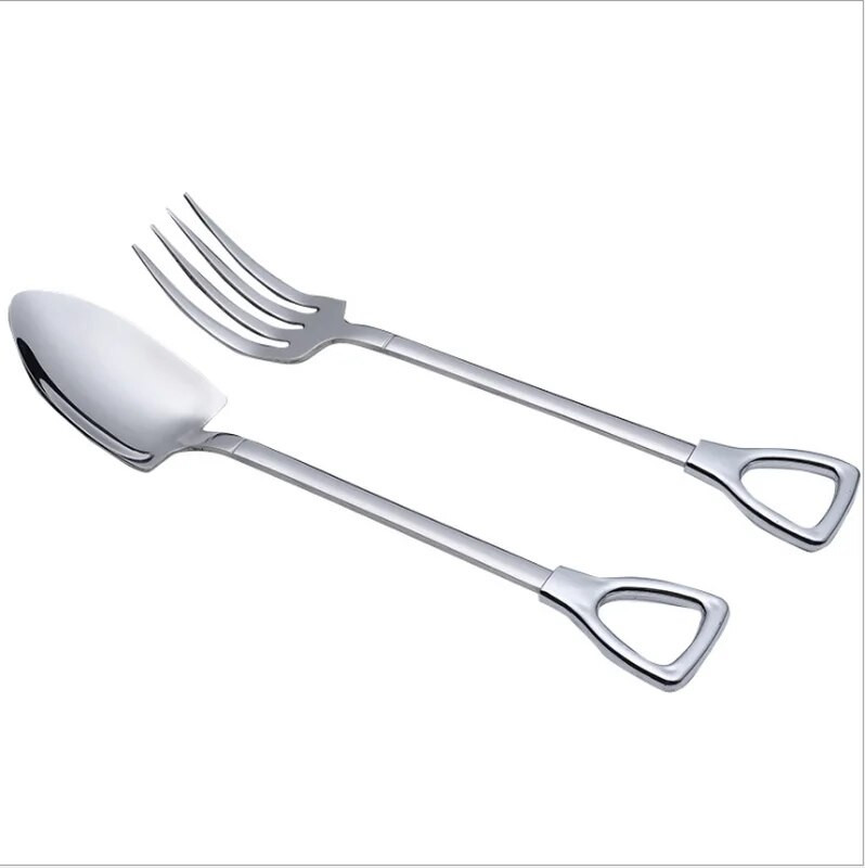 1 db kreatív csavarkulcs alakú étkészlet Otthoni konyha rozsdamentes acél villa kanál ajándék gyümölcs desszert saláta villa evőeszköz