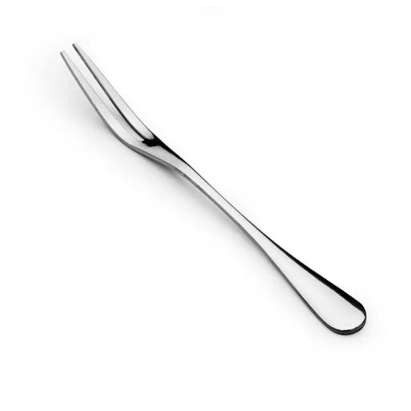 1vnt vaisių šakutė nerūdijančio plieno sidabrinė dvidantė šakutė pyragas desertinė šakutė Western Small Fork namų virtuvės reikmenys