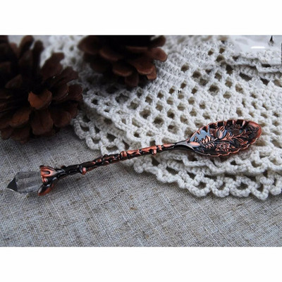 1kom retro kristalna žličica za kavu izrezbareni cvijet Mala žličica za desert za popodnevni čaj Mali poklon za suvenir