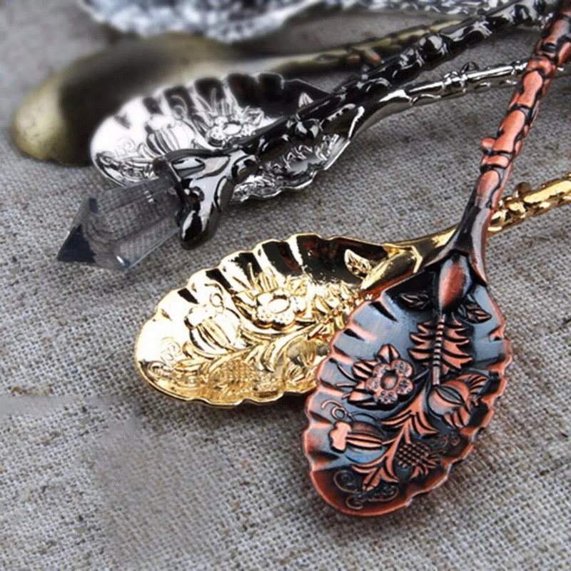 1kom retro kristalna žličica za kavu izrezbareni cvijet Mala žličica za desert za popodnevni čaj Mali poklon za suvenir