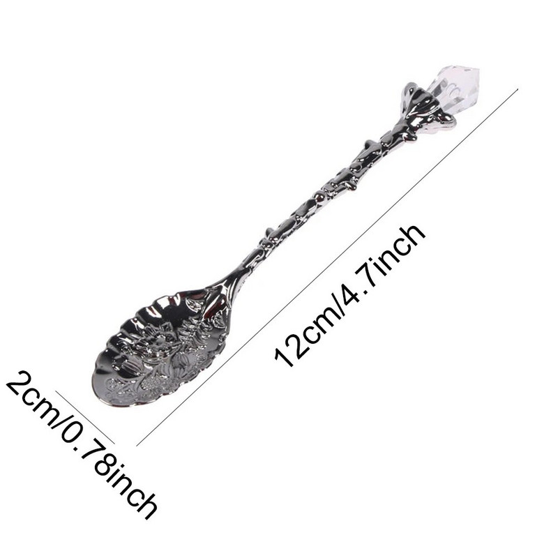 1kom retro kristalna žličica za kavu izrezbareni cvijet Mala žličica za desert za popodnevni čaj Mali poklon za suvenir