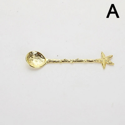 Magustoidulusikas Vintage Dragonfly Oksad Lehed Kuju mini Jäätis Tarretis Kohv Piim Segamislusikas Peen lusikas kööki