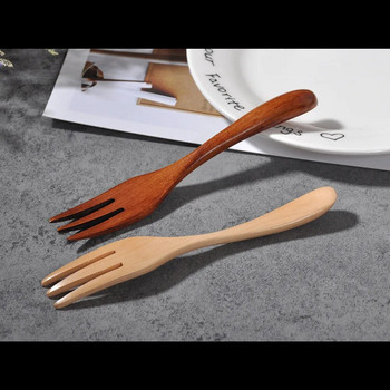 Κινεζικό απλό ξύλινο πιρούνι κουτάλι μπαμπού κουζίνας μαγειρικά σκεύη Επιδόρπια Σούπα σαλάτας-κουταλάκι επιτραπέζιο σκεύος Αξεσουάρ κουζίνας