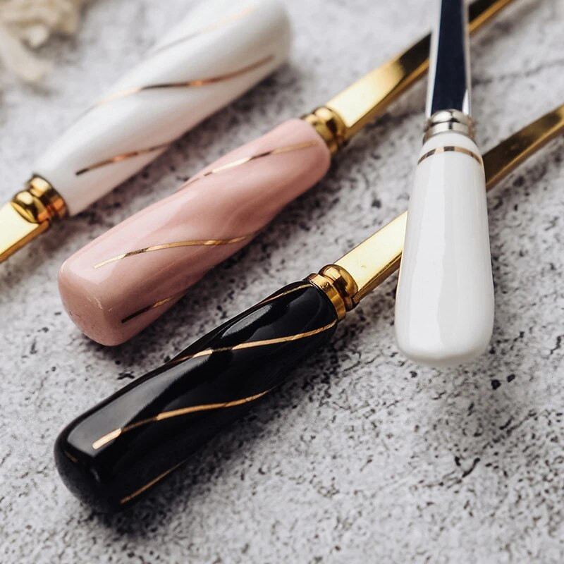 Kávékanál Keverőkanalak Tea Desszert Rozsdamentes acél Vintage teáskanál Ital Evőeszközök Virágok Design Evőeszközök Konyhai eszközök