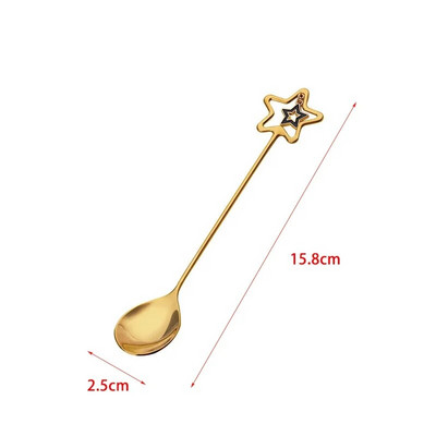 304 roostevabast terasest kohvilusikas magustoidulusikas Fork With Pretty Pendant arbuusijäätiselusikas Teelusikas Creative lauanõud