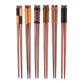 6 Ζεύγη Ξύλινα Chopsticks Χειροποίητα Κλασικό Γιαπωνέζικο Φυσικό Σετ δώρου από ξύλο