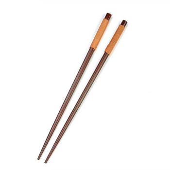 6 чифта дървени пръчици, ръчно изработена класическа японска естествена храна, подаръчен дървен комплект