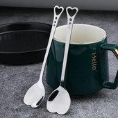 Love Spoon Heat Resistance Long Handle Anti-crack Cake σε σχήμα καρδιάς Κουτάλι ανάμειξης Κουτάλι κουζίνας Gadget