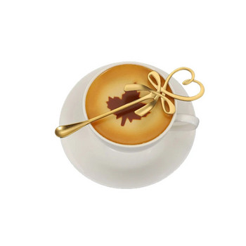 Нова лъжица за смесване на чай и кафе Mini Heart LOVE Spoon Дълга дръжка Прибори за пиене на кафе Инструменти за пиене на кафе Кухненска джаджа Подарък за Свети Валентин