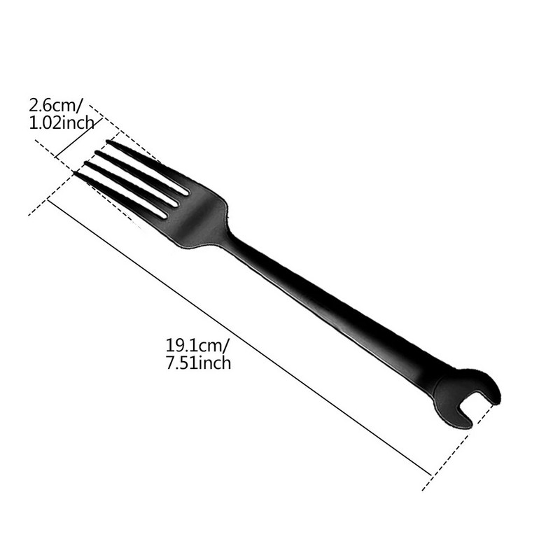 Csúcsminőségű luxus bevonat rozsdamentes acél étkészlet steak kés vacsora gyümölcs desszert hosszú villa teáskanál kreatív csavarkulcs forma