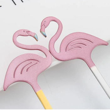 1PC Creative Flamingo Кафена лъжица от неръждаема стомана Торта Желе Десерт Лъжица за сладолед Чай Супа Лъжица за разбъркване Сервии Ново
