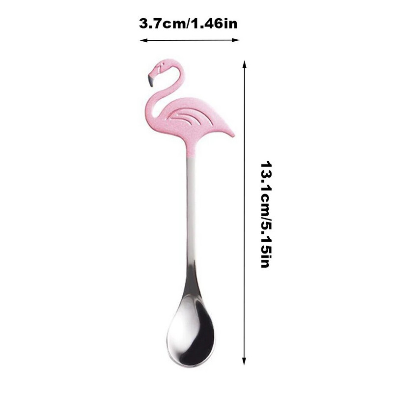 1PC Creative Flamingo Žličica za kavu od nehrđajućeg čelika Žele za kolače Desert Žlica za sladoled Čaj Žlica za juhu Posuđe Novo