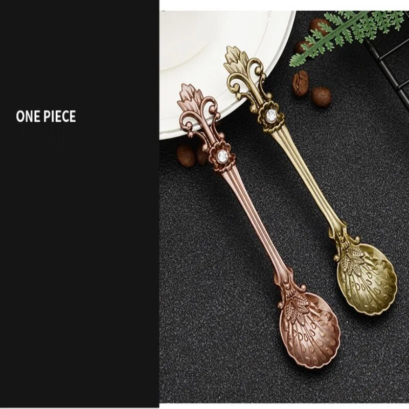 Rozsdamentes acél kávéskanál Retro írisz desszertkanál arab stílusú teáskanál fagylalt bögre kanál étkészlet konyhai kiegészítők