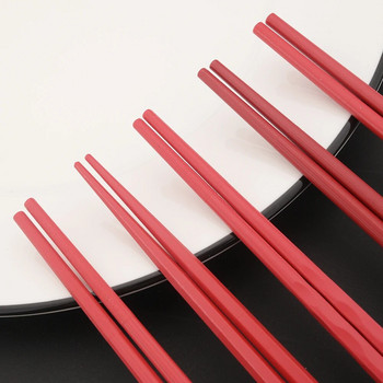 5 ζεύγη κινέζικα ιαπωνικά ξυλάκια σούσι ραβδιά Κορεατικά ξυλάκια επαναχρησιμοποιήσιμα κράμα μπριζόλας αξεσουάρ για επιτραπέζια σκεύη κουζίνας