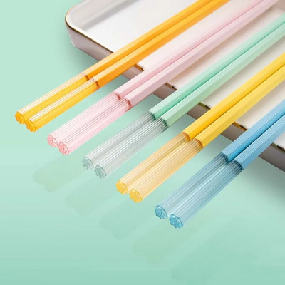 5 paari Hiina jaapani söögipulgad Sushi pulgad Korea söögipulgad Korduvkasutatavad sulamist söögipulgad Köögilauanõud Tööriistatarvikud