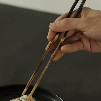 1 чифт дълги бамбукови пръчици Пръчици за многократна употреба Пръчици за суши Пръчици за гореща тенджера Пръчици против плъзгане Пръчици за хранене