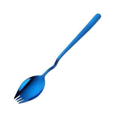 1 tk lusikakahvel roostevabast terasest spork rippuv tass salati lusikas 8 värvi magustoidu suupiste kahvlid korduvkasutatavad kuldsed peo pikniku sööginõud