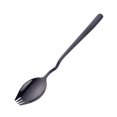 1 tk lusikakahvel roostevabast terasest spork rippuv tass salati lusikas 8 värvi magustoidu suupiste kahvlid korduvkasutatavad kuldsed peo pikniku sööginõud