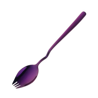 1 tk lusikakahvel roostevabast terasest spork rippuv tass salati lusikas 8 värvi magustoidu suupiste kahvlid korduvkasutatavad kuldsed peo pikniku sööginõud