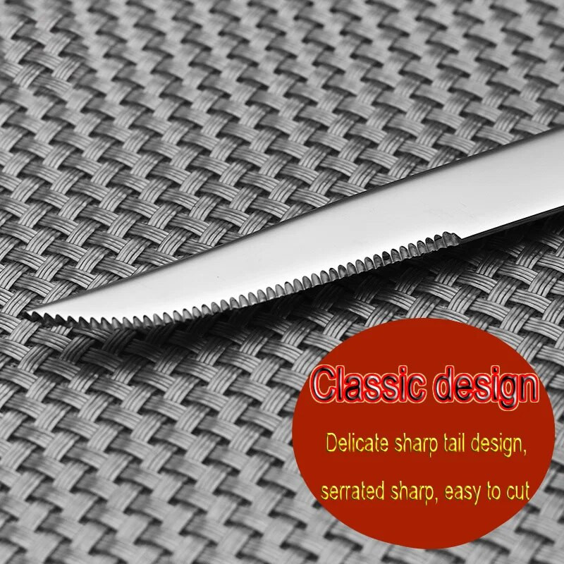 88-3 sorozatú étkészlet steak kés villa Privát Otthon Evőeszközök Kés Villa Kanál három részes Előkelő Western kés villa kétrészes