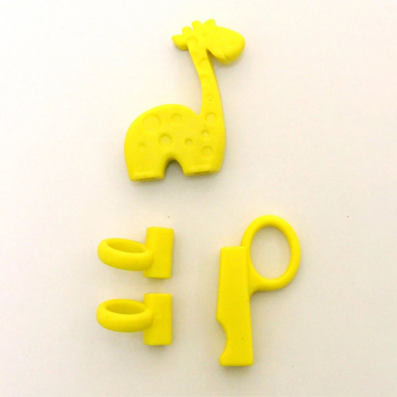 Alapfokú oktatási pálcikák Könnyű súlyú, csúszásmentes, aranyos rajzfilm állatok kialakítása önálló étkezésre ösztönöz étkészlet Könnyen használható