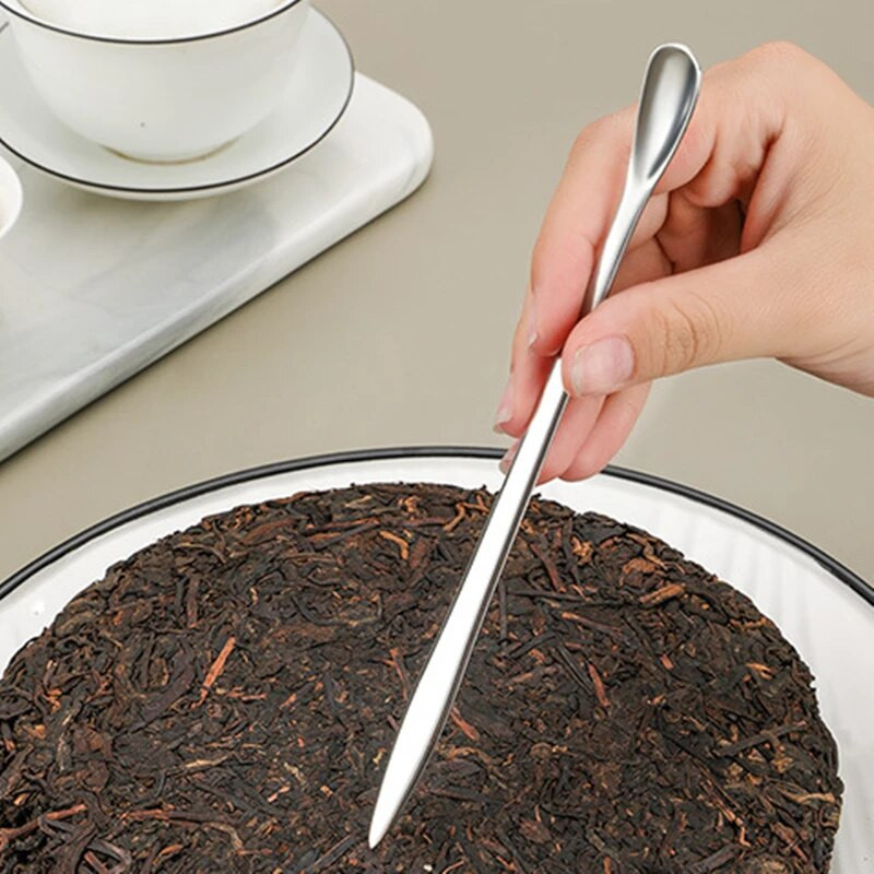Rozsdamentes acél kettő az egyben teáskanál hosszú nyelű evőeszköz otthoni kávé tea keverő kanál étkészlet Mini gombóc konyhai eszközök