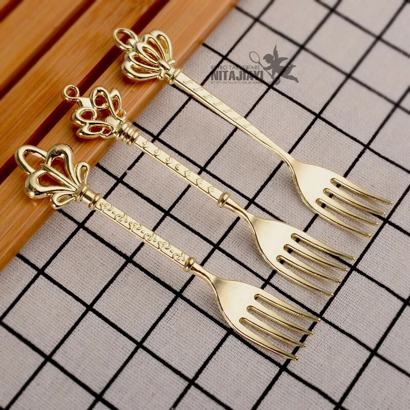 Vacclo 1db Retro Korona Mini Gyümölcs Villa Vintage Desszert Torta Dinnyés Aranyos Villa Konyhai Evőeszközök Ajándék Kávéház csésze Bögre Dekor