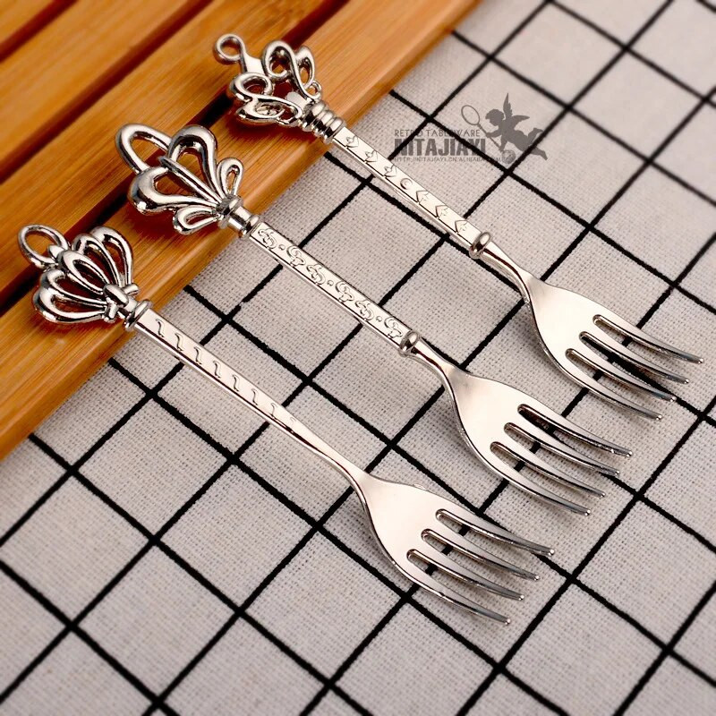 Vacclo 1db Retro Korona Mini Gyümölcs Villa Vintage Desszert Torta Dinnyés Aranyos Villa Konyhai Evőeszközök Ajándék Kávéház csésze Bögre Dekor