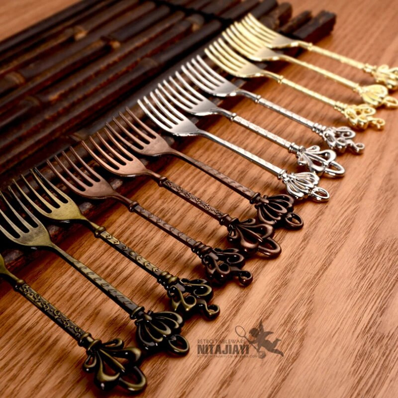 Vacclo 1db Retro Korona Mini Gyümölcs Villa Vintage Desszert Torta Dinnyés Aranyos Villa Konyhai Evőeszközök Ajándék Kávéház csésze Bögre Dekor