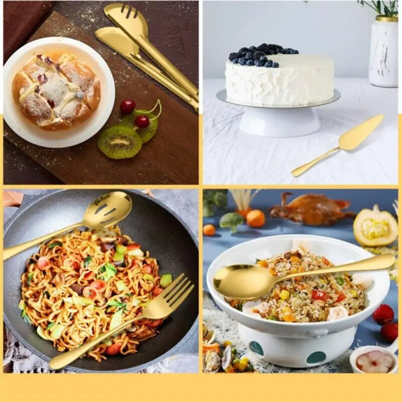 Rozsdamentes acél ételfogó Étkezési kanál Véses kanál Leveskanál Desszert Villa Lapát Evőeszközkészlet Konyhai étkező bár étkészlet