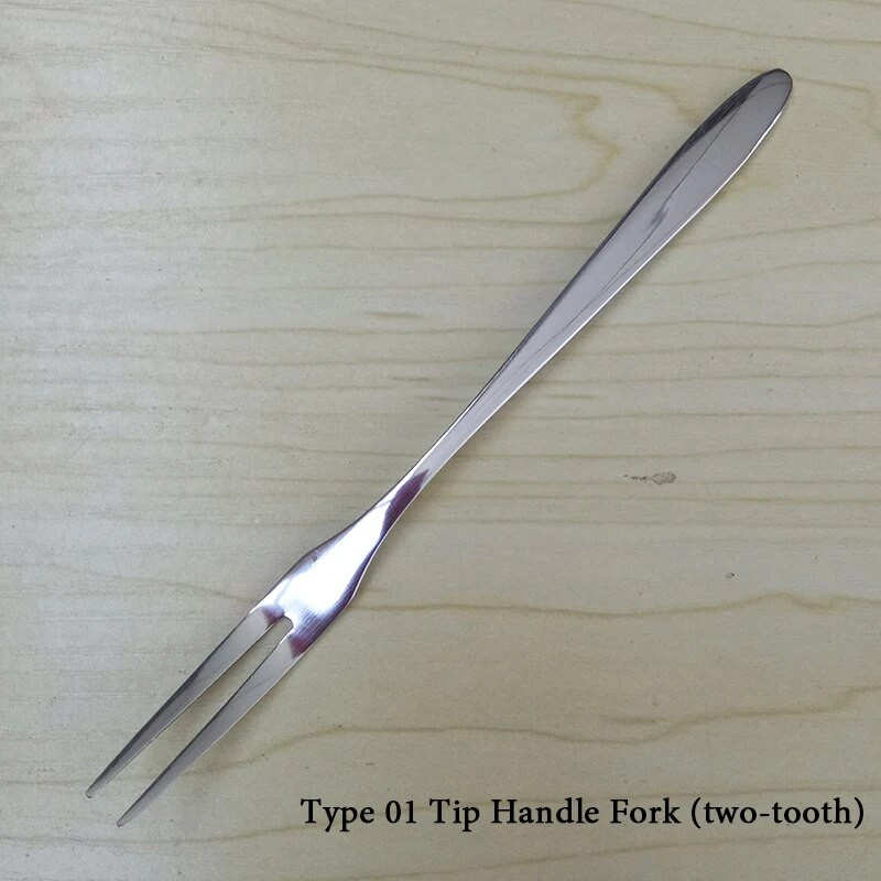 VanKood rozsdamentes acél gyümölcsvilla desszert villa környezetbarát kétfogú vacsoravilla villa nyugati stílusú konyhai grillező eszköz